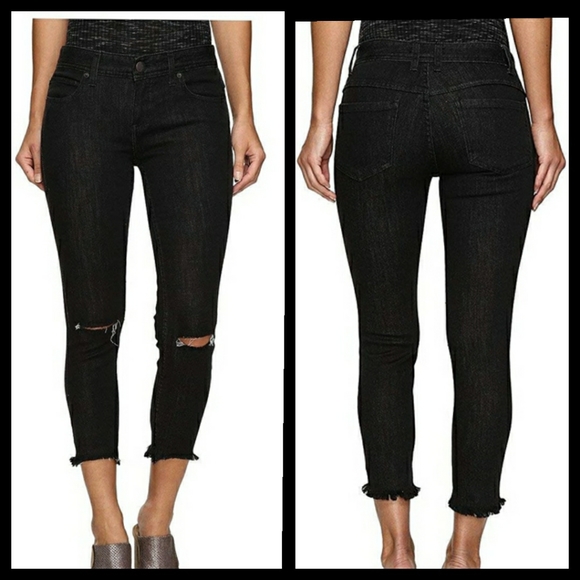 Free People Denim - Free People Black Destroyed Jeans Size 28 …